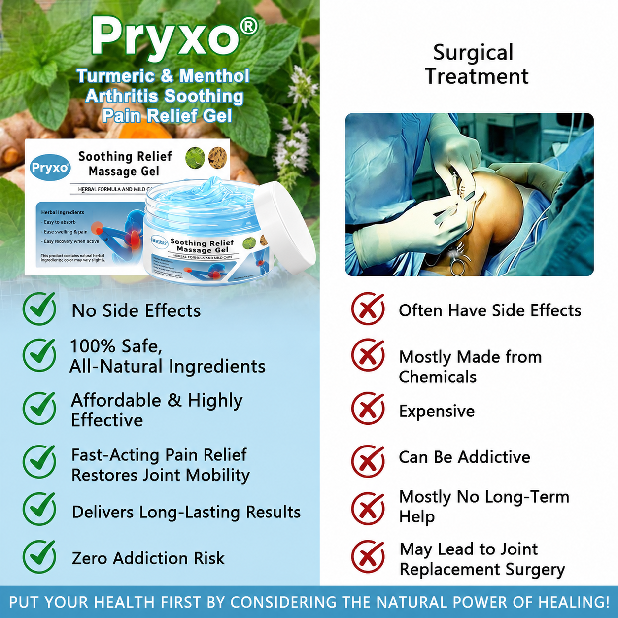 🔥Instant Pain Relief🔥Pryxo® Joint Relief Gel – Natural Herbal Ointment Wellness