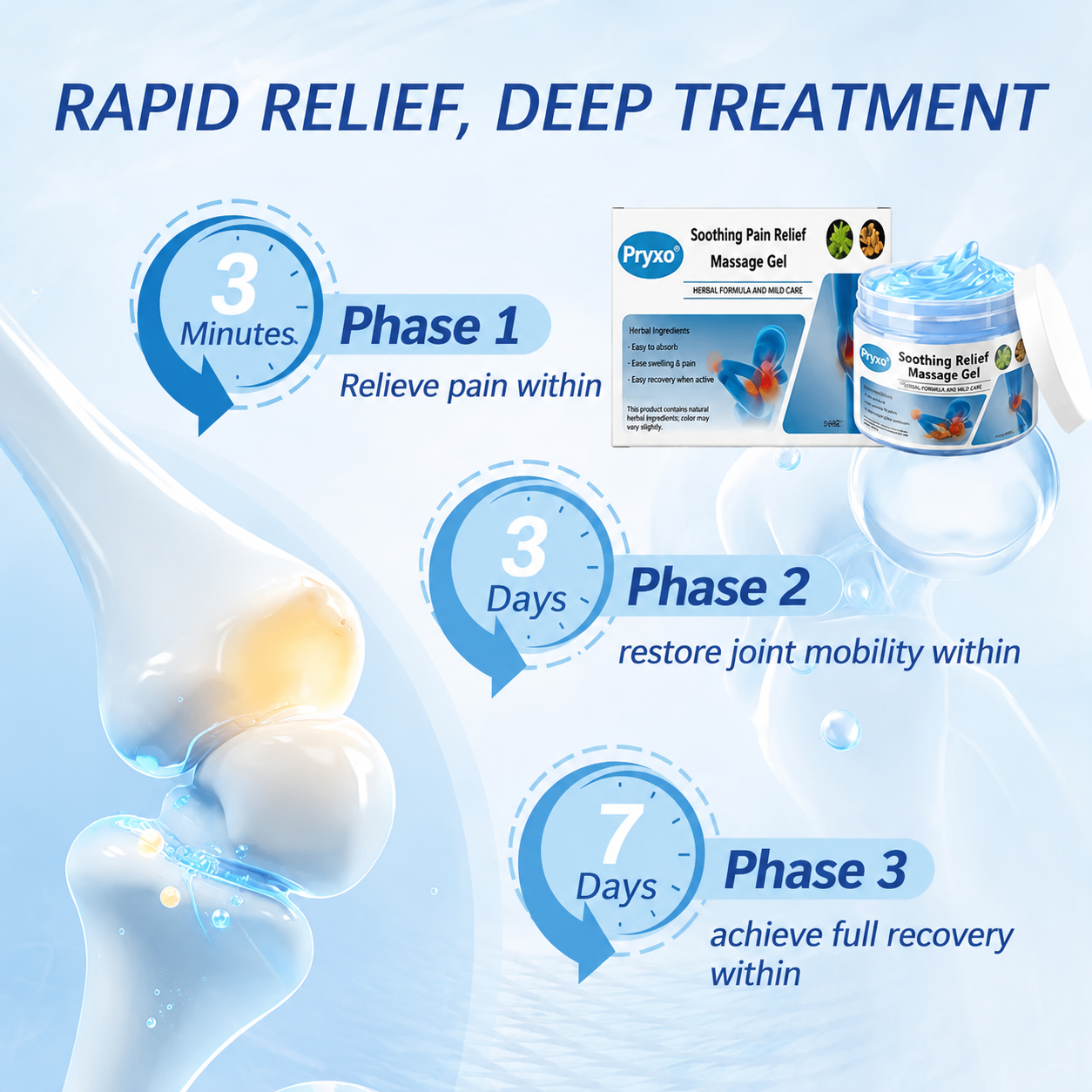🔥Instant Pain Relief🔥Pryxo® Joint Relief Gel – Natural Herbal Ointment Wellness